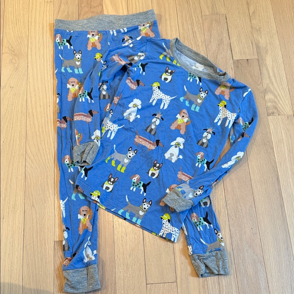 Little Sleepies Blue Dog Print Pajama Set
